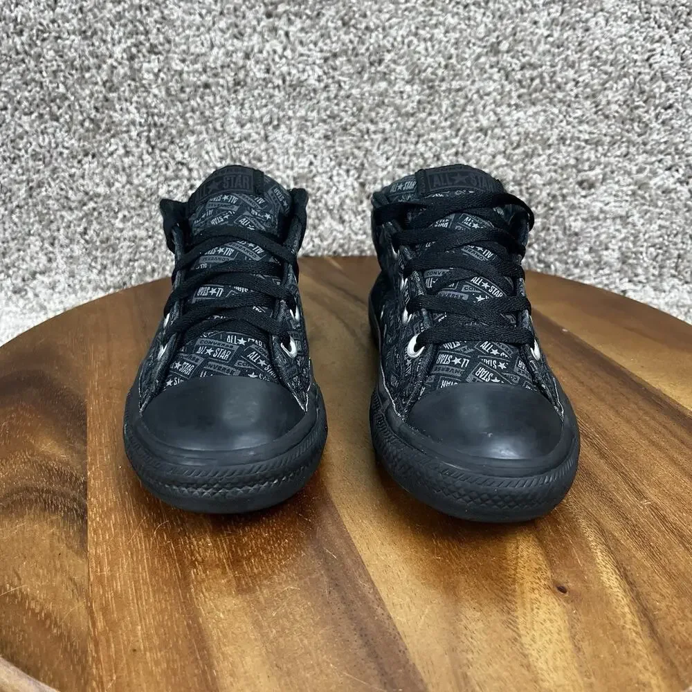 Converse Chuck Taylor All Star Street Youth Size 3 Shoe Black Gray License Plate